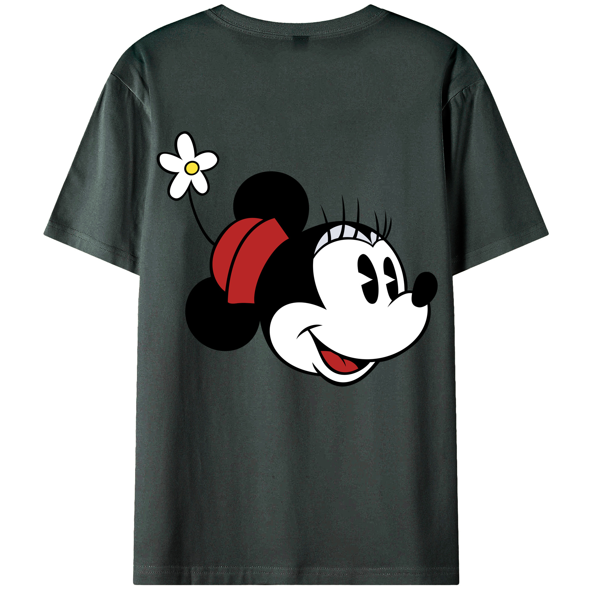 （画像用） ミッキーマウス Mickey Mouse 綿100％ メンズ半袖Tシャツ（バックプリント） 通気性